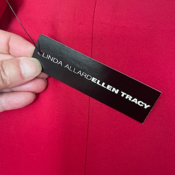 NWT Linda Allard/Ellen Tracy Red Silk Pansuit - Picture 7 of 7